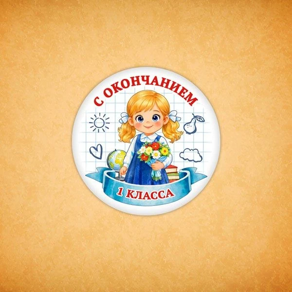 Печенье в подарок учителям и школьникам Печенье сувенирное "С окончанием 1 класса" 2  