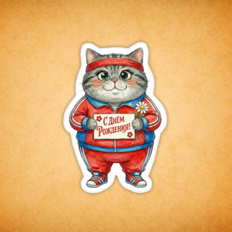 Набор печенья "Кошечка с Днём Рождения" 2