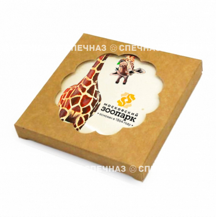 Кусайд-печенье в коробке &quot;Московский зоопарк&quot; в ассортименте Сувенирное печенье в индивидуальных коробочках с изображением экзотических животных