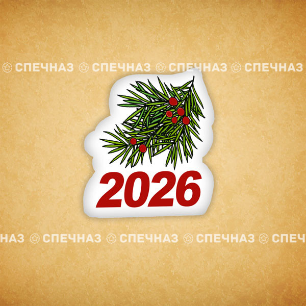 Печенье индивидуальное &quot;Еловая ветка 2026&quot; 