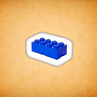 Брендированное печенье Лего синее