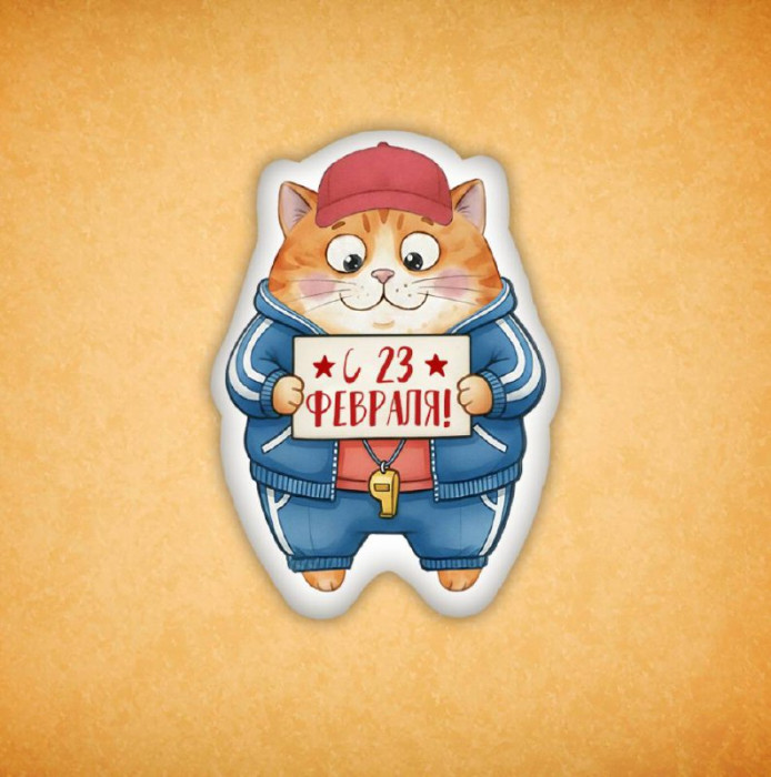 Набор печенья "Котик с 23 февраля" 2 