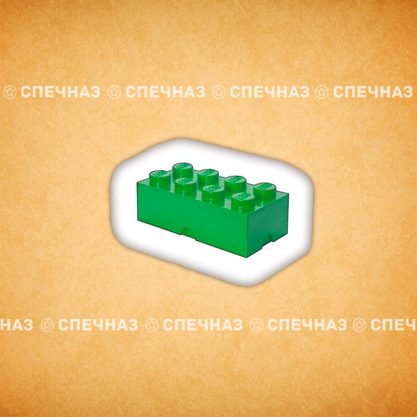 Брендированное печенье Лего зеленое 