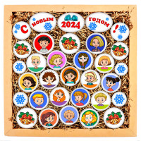 Набор печенья "Новогоднее школьное 32шт" 2024