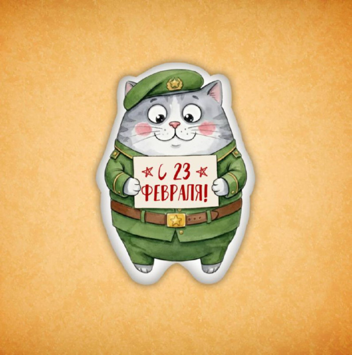 Набор печенья "Котик с 23 февраля" 6 