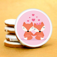 Печенье сувенирное "Влюбленные лисички"