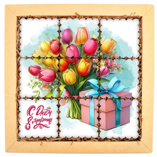 Набор печенья "Весенние тюльпаны" 3 