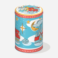 Коробка подарочная жестяная 120*85 бирюзовая