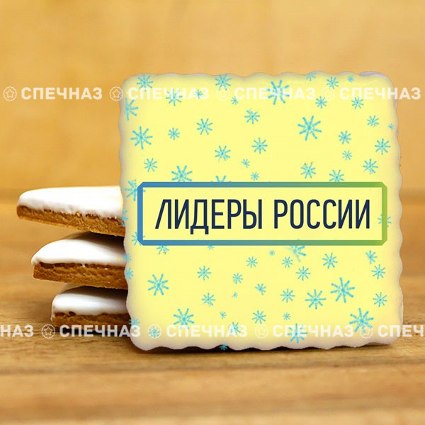 Печенье брендированное &quot;Лидеры России&quot;65мм 47 