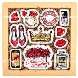 Набор печенья "С днём рождения в стиле Рок"