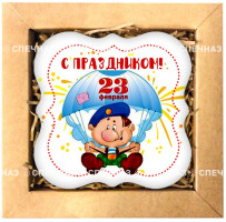  Набор печенья "Праздничный парашютист с 23 февраля"