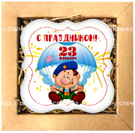  Набор печенья "Праздничный парашютист с 23 февраля"