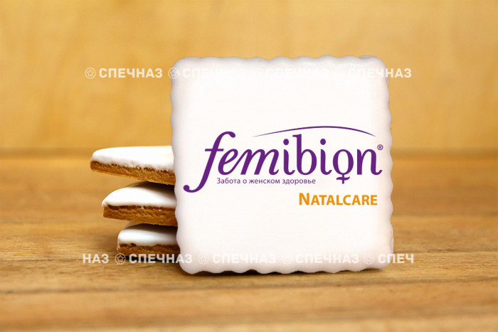 Печенье с логотипом Фемибион 6,5см 