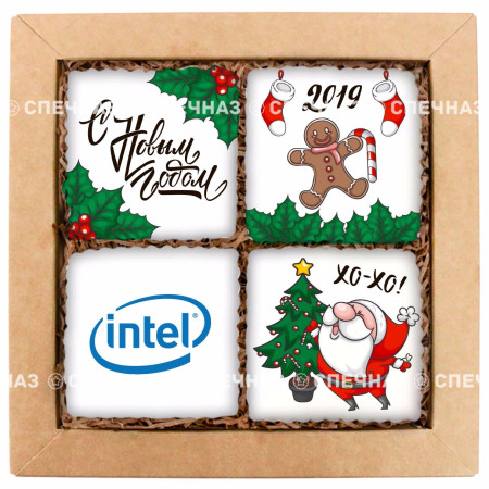 Набор печенья брендированный "INTEL" средний