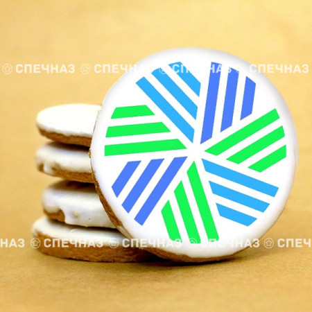 Печенье брендированное "СFA" d 6,5 см имбирь