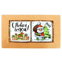 Набор печенья "Дед Мороз и Ёлочка" 2025