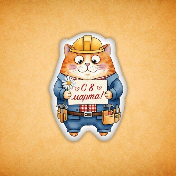 Набор печенья "Котик с 8 марта" 4 